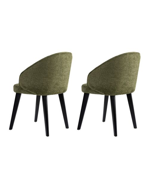 2 Chaises Bentley vert/noir - 48x86x58 cm