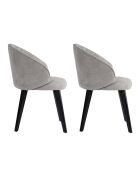 2 Chaises Bentley gris/noir - 48x86x58 cm
