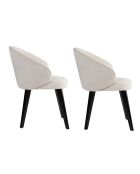 2 Chaises Bentley blanc/noir - 48x86x58 cm