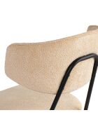 2 Chaises Nancy beige/noir - 48x80x59 cm