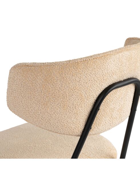 2 Chaises Nancy beige/noir - 48x80x59 cm