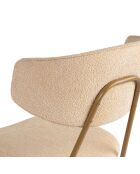 2 Chaises Nancy beige/doré - 48x80x59 cm