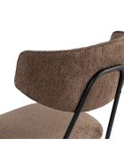 2 Chaises Nancy marron/noir - 48x80x59 cm