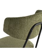 2 Chaises Nancy vert/noir - 48x80x59 cm