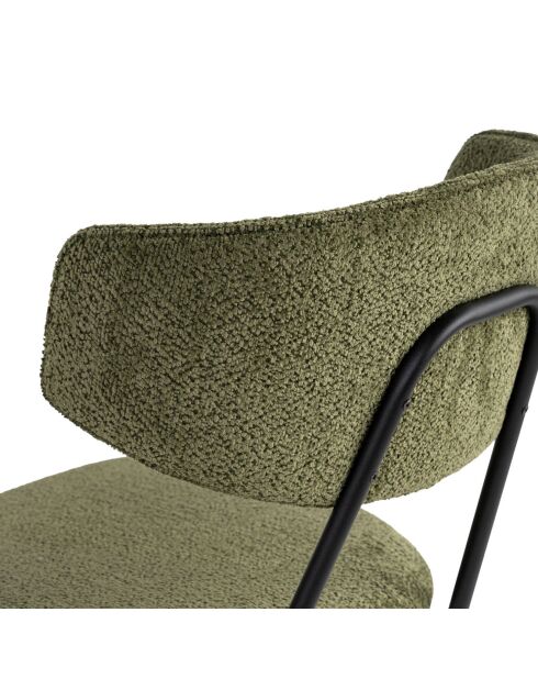 2 Chaises Nancy vert/noir - 48x80x59 cm