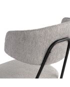 2 Chaises Nancy gris/noir - 48x80x59 cm