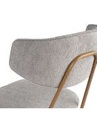 2 Chaises Nancy gris/doré - 48x80x59 cm