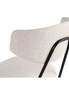 2 Chaises Nancy blanc/noir - 48x80x59 cm