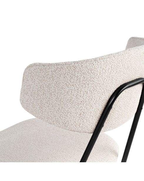 2 Chaises Nancy blanc/noir - 48x80x59 cm