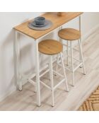 2 Tabourets + Table Mola blancs