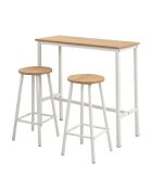 2 Tabourets + Table Mola blancs