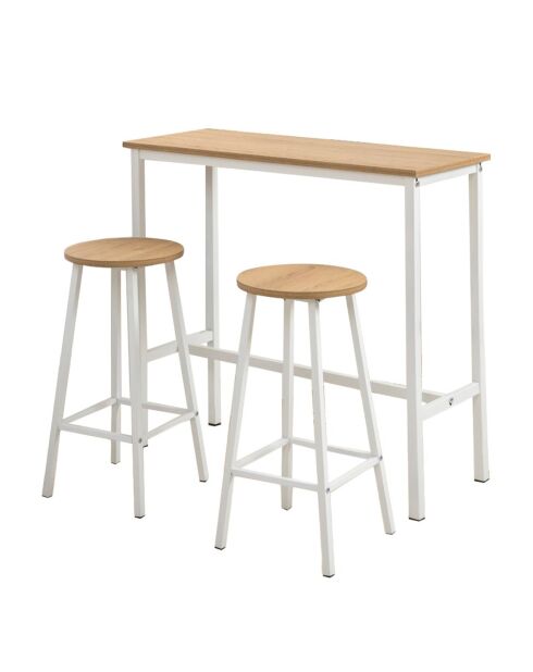 2 sgabelli Mola bianchi + tavolo