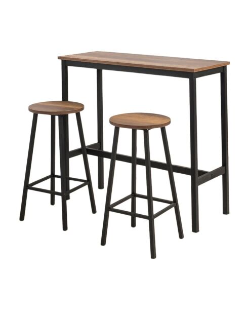 2 Tabourets + Table Mola noirs