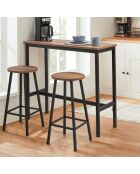 2 Tabourets + Table Mola noirs