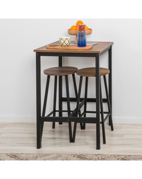Tabouret Mola noir - 32x62x32 cm
