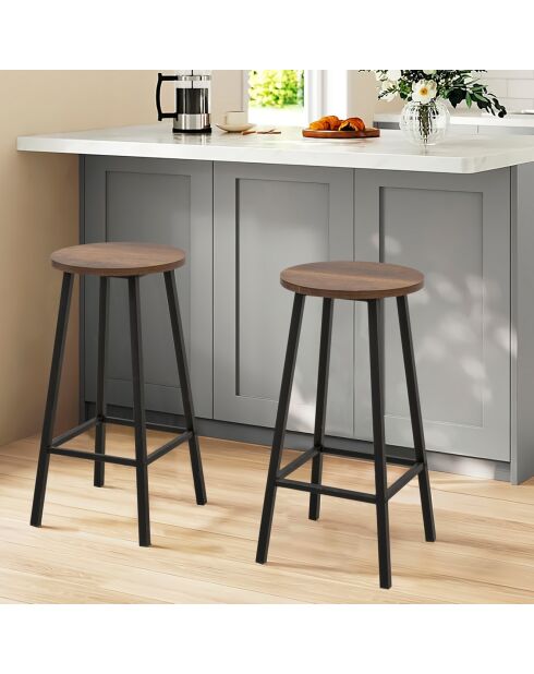 Tabouret Mola noir - 32x62x32 cm