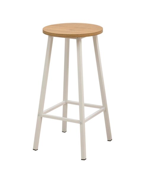 Tabouret Mora blanc - 32x62x32 cm