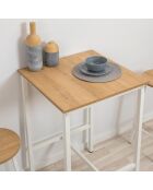 Tabouret Mora blanc - 32x62x32 cm