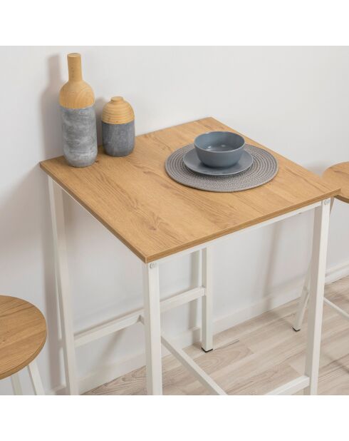 Tabouret Mora blanc - 32x62x32 cm
