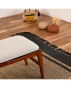 Banc Touch noyer/crème - 120x40x45 cm
