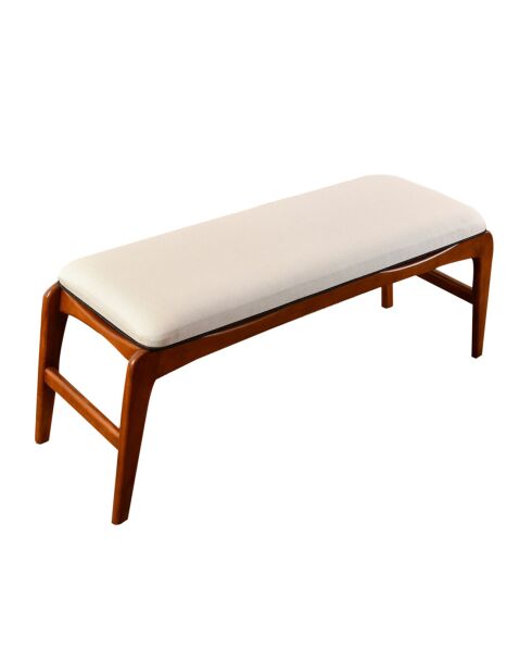 Banc Touch noyer/crème - 120x40x45 cm