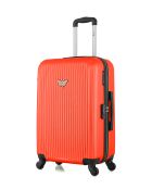 Valise Moyen Séjour 4 roues simples Agata corail