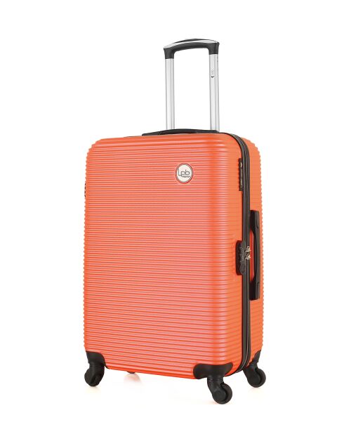 Valise Moyen Séjour 4 roues simples Munich corail