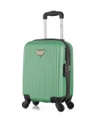 XXS Cabinekoffer met 4 wielen en enkele wielen Agata green water