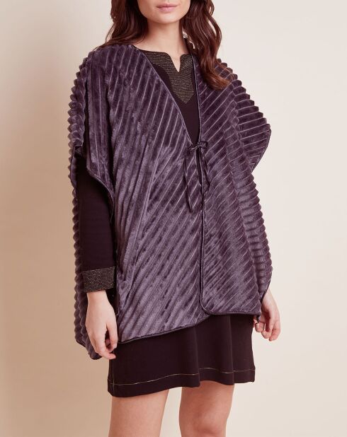 Poncho Essentiel gris vison