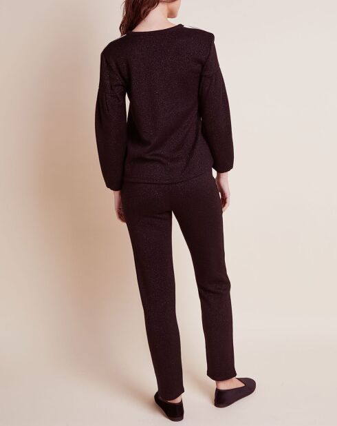 Sweat Maille Love noir
