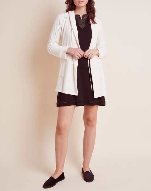 Peignoir en Velours Paola écru