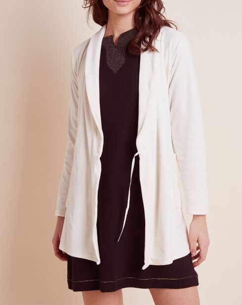 Peignoir en Velours Paola écru