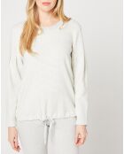 Pyjama Sweethome gris chiné/blanc