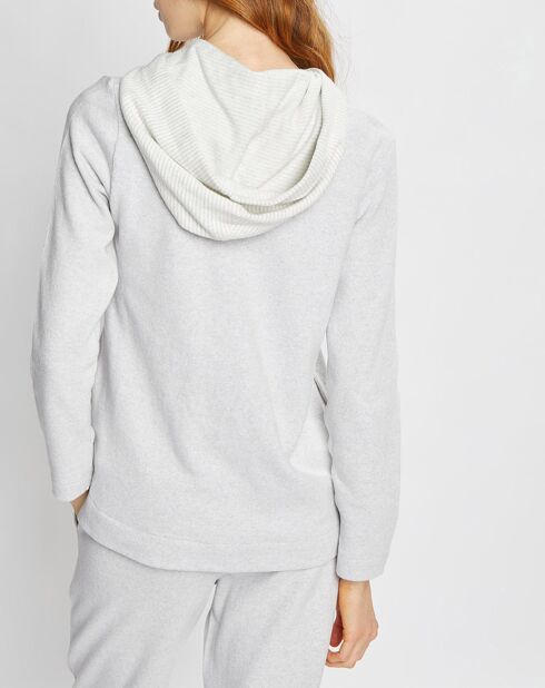 Sweat Sweethome blanc/gris chiné