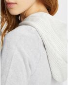 Sweat Sweethome blanc/gris chiné