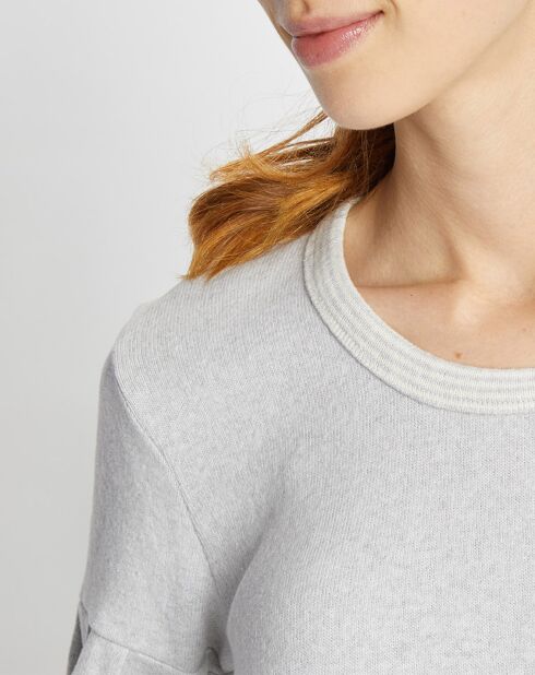 Robe Sweethome gris chiné/blanc