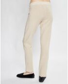 Pantalon Sweethome beige/blanc