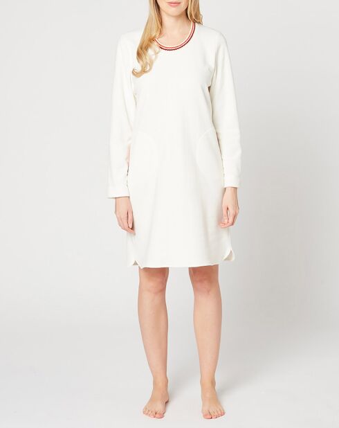 Chemise de nuit Teddy écrue