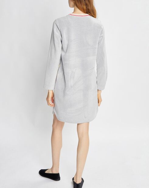 Chemise de nuit Teddy gris chiné