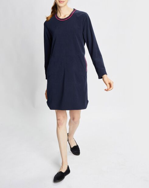 Chemise de nuit Teddy bleu marine