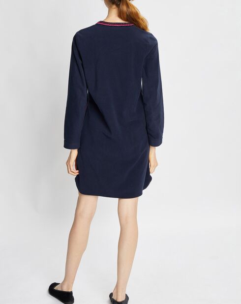 Chemise de nuit Teddy bleu marine