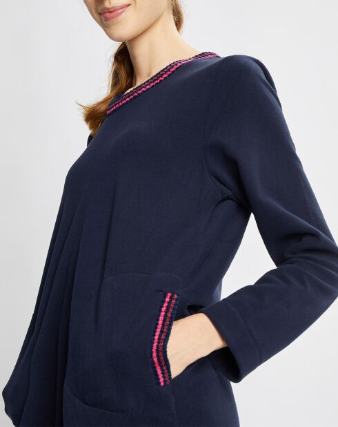 Chemise de nuit Teddy bleu marine