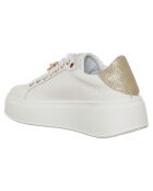 Wit/gouden leren sneakers van Ella