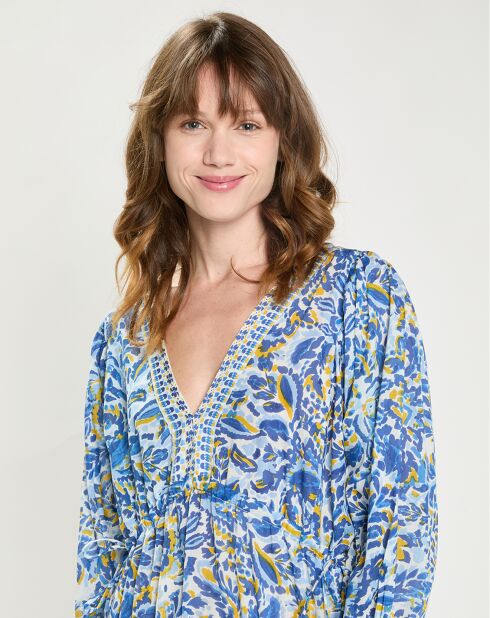 Robe Roline imprimée fleurs fondu