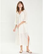 Robe de plage en Dentelle Rawan ivoire