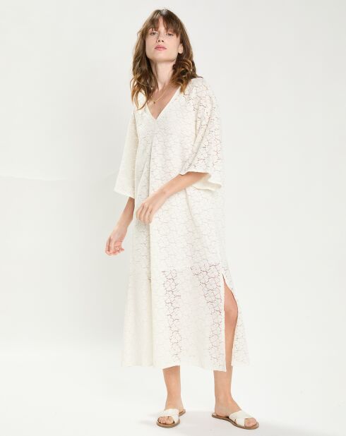 Robe de plage en Dentelle Rawan ivoire