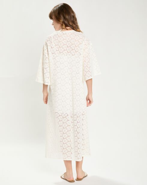 Robe de plage en Dentelle Rawan ivoire