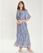 Robe Rotia imprimée cobalt
