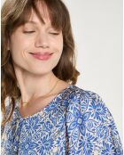 Robe Rotia imprimée cobalt