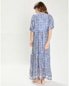 Robe Rotia imprimée cobalt